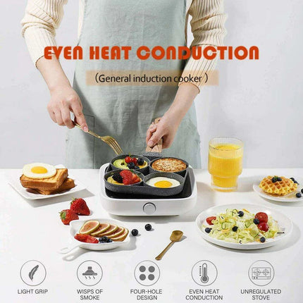 Maifan Stone Coated 4-Compartment Frying Pan: The Perfect Tool for Health-Conscious Cooking - Très Elite