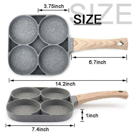 Maifan Stone Coated 4-Compartment Frying Pan: The Perfect Tool for Health-Conscious Cooking - Très Elite