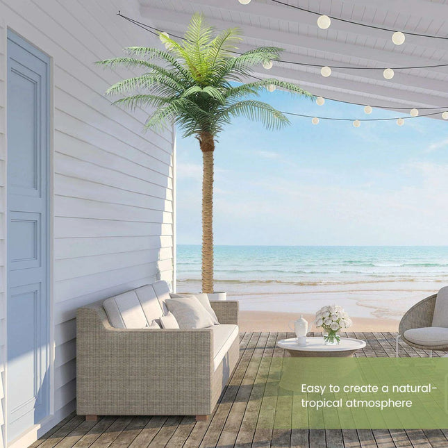 Majestic 8.2FT Faux Palm Tree - Luxurious Indoor and Outdoor Decorative Accent for Home and Office Spaces