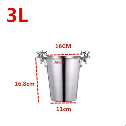Majestic Deer Head Ice Bucket: Luxurious European Charm in Dual-Tone Design - Très Elite