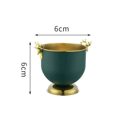 Majestic Deer Head Ice Bucket: Luxurious European Charm in Dual-Tone Design - Très Elite