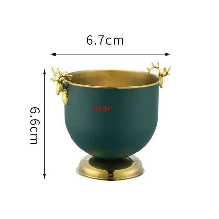 Majestic Deer Head Ice Bucket: Luxurious European Charm in Dual-Tone Design - Très Elite