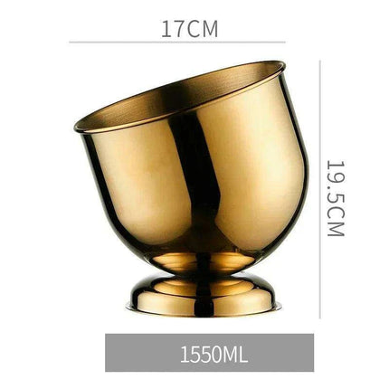 Majestic Deer Head Ice Bucket: Luxurious European Charm in Dual-Tone Design - Très Elite