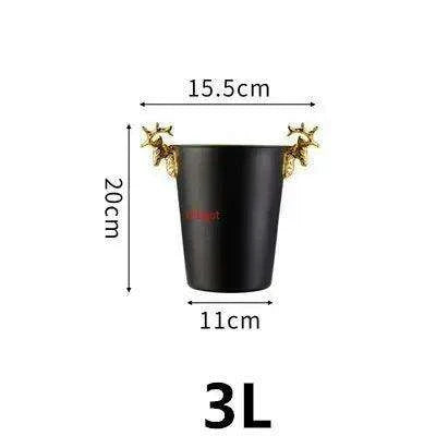 Majestic Deer Head Ice Bucket: Luxurious European Charm in Dual-Tone Design - Très Elite