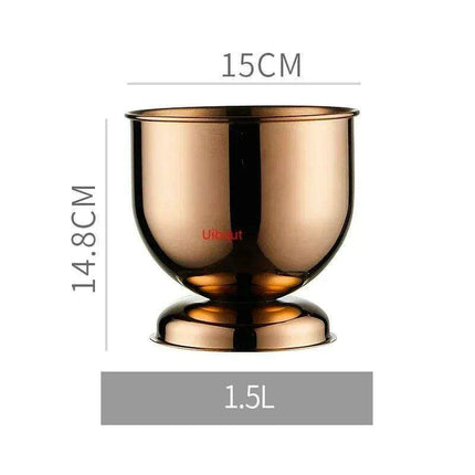 Majestic Deer Head Ice Bucket: Luxurious European Charm in Dual-Tone Design - Très Elite