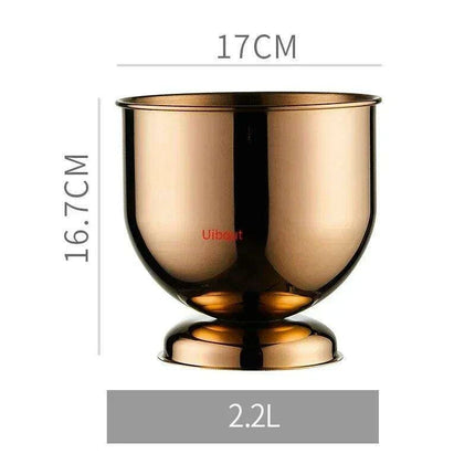 Majestic Deer Head Ice Bucket: Luxurious European Charm in Dual-Tone Design - Très Elite