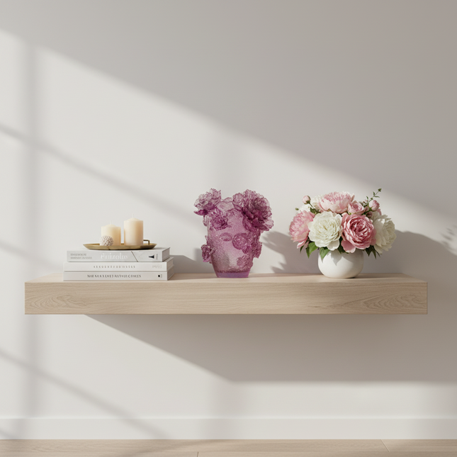 Majestic Noble Purple Tree Peony Glass Vase