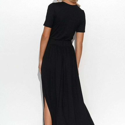 Makadamia Envelope Neck Long Dress - Très Elite