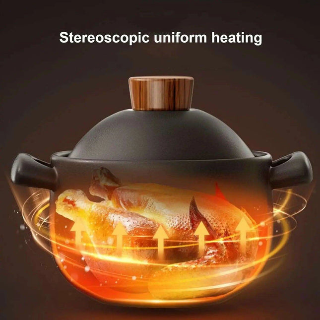MasterChef's Premium Ceramic Stew Pot for Gas Stove Culinary Excellence