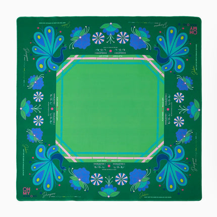 OMM Birdie Green Mahjong Mat - Durable, Easy to Clean, Ships in 2 Week