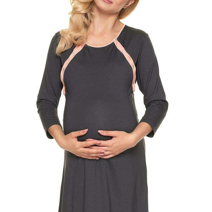 Maternity Chic Nightgown with Convenient Nursing Access