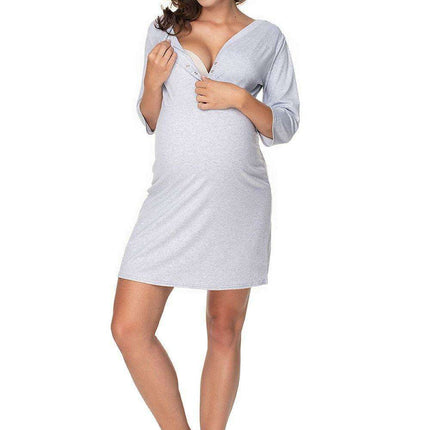 Maternity Comfort Nightgown - Chic Nursing Sleepwear - Très Elite