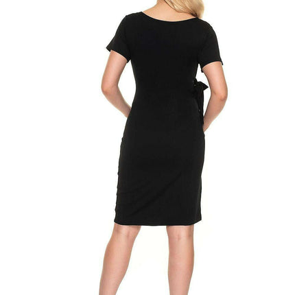 Maternity Dress with Convenient Nursing-Friendly Neckline - Stylish Fitted Spandex-Blend Design - Très Elite