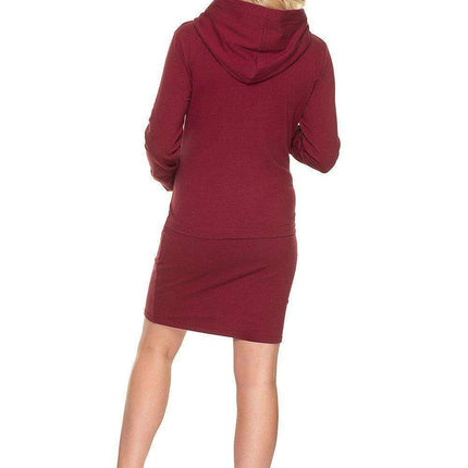 Maternity Hoodie Dress with Nursing Zipper Access - Très Elite