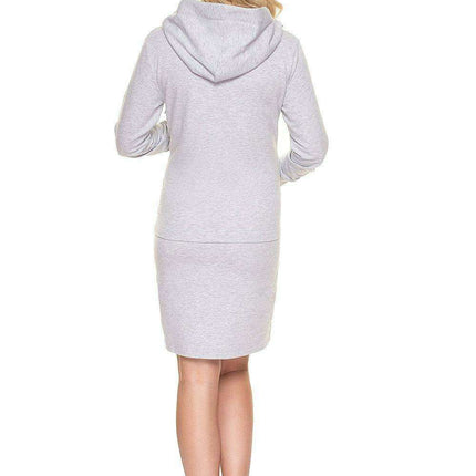Maternity Hoodie Dress with Nursing Zipper Access - Très Elite