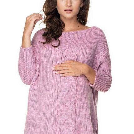 Maternity Stylish Side-Slit Knit Sweater - Très Elite