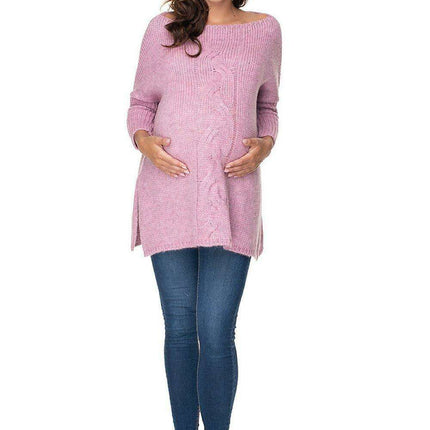 Maternity Stylish Side-Slit Knit Sweater - Très Elite