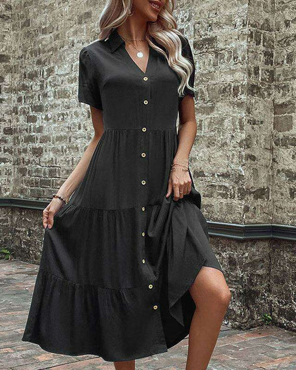 Timeless Hepburn-Style French Rayon Dress for the Refined Woman