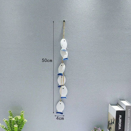 Mediterranean Elegance Handcrafted Wooden Fish Wall Decor