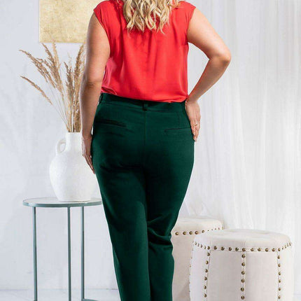 Mela High Rise Plus Size Tapered Pants Set - Très Elite