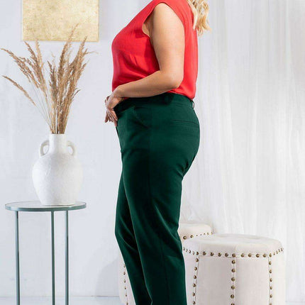 Mela High Rise Plus Size Tapered Pants Set - Très Elite