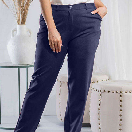 Mela High Rise Plus Size Tapered Pants Set - Très Elite