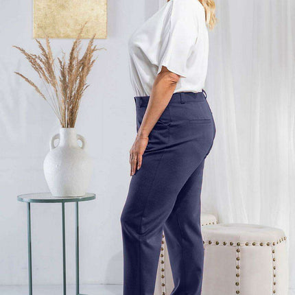 Mela High Rise Plus Size Tapered Pants Set - Très Elite
