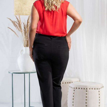 Mela High Rise Plus Size Tapered Pants Set - Très Elite