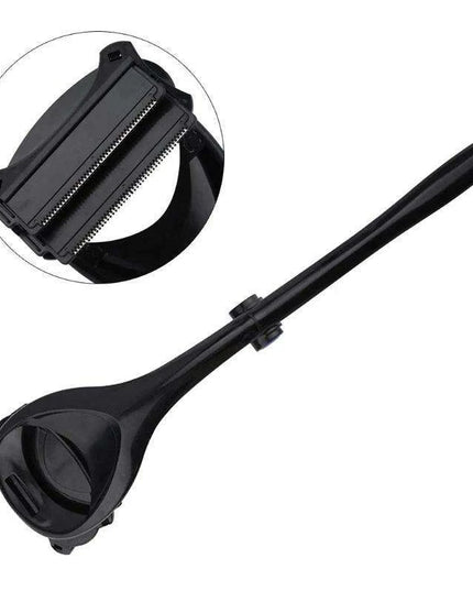 Men's Premium Grooming Set: Back & Body Shaver with Exfoliating Brush & Extra Blades