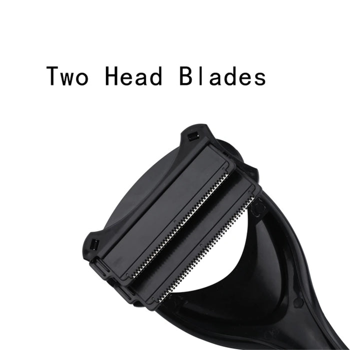 Advanced Men's DIY Back & Body Shaver Kit with Exfoliating Brush & Spare Blades