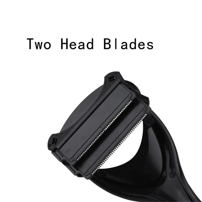 Men's Premium Grooming Set: Back & Body Shaver with Exfoliating Brush & Extra Blades