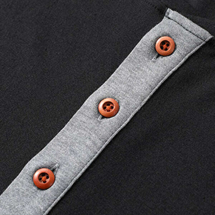 Men Casual Button Henley Long Sleeve - Très Elite