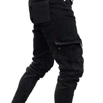 Men Street Style Knit Cargo Jeans - Très Elite