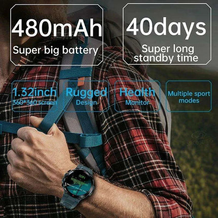 Men's Advanced GPS Fitness Smartwatch with Heart Rate Monitoring and IP68 Waterproofing - Activity Tracker for Android & iOS - Très Elite
