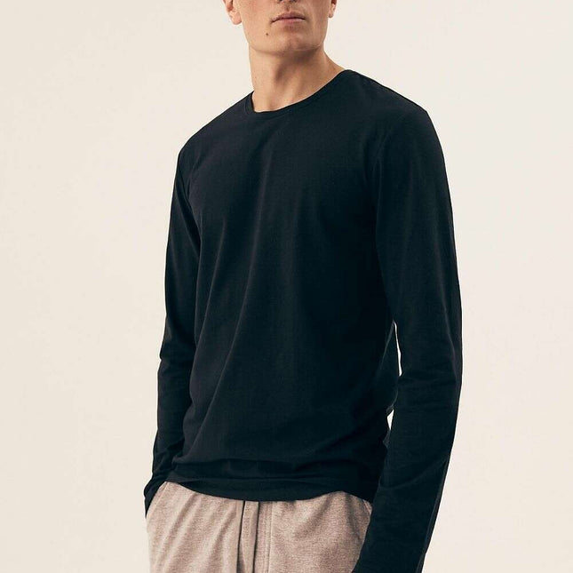Men's Basic Long Sleeve Undershirt 2-Pack – Soft Cotton Stretch - Très Elite