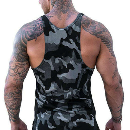 Men's Camouflage Print Breathable Quick Dry Sleeveless Tank Top - Très Elite