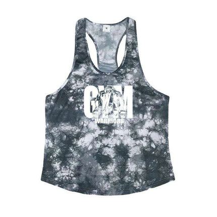 Men's Camouflage Y-Back Stringer Tank - Stylish Fitness Top for Gym and Bodybuilding - Très Elite