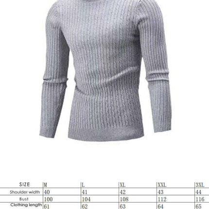 Men's Classic Long Sleeve Turtleneck Sweater - Très Elite