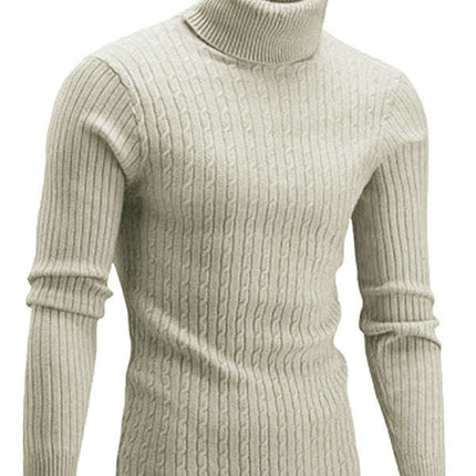 Men's Classic Long Sleeve Turtleneck Sweater - Très Elite