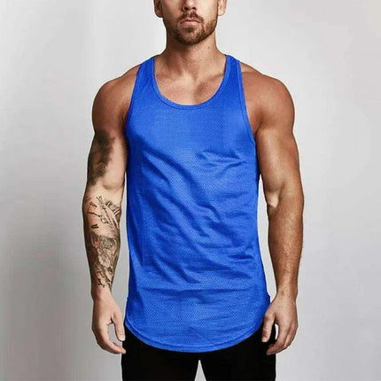 Men's Cool-Dry Mesh Gym Tank - Sleek Sleeveless Bodybuilding Vest for Summer - Très Elite