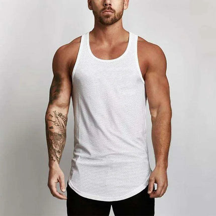 Men's Cool-Dry Mesh Gym Tank - Sleek Sleeveless Bodybuilding Vest for Summer - Très Elite