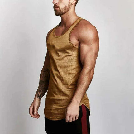 Men's Cool-Dry Mesh Gym Tank - Sleek Sleeveless Bodybuilding Vest for Summer - Très Elite
