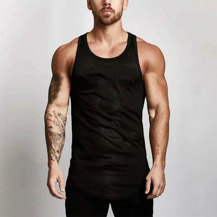 Men's Cool-Dry Mesh Gym Tank - Sleek Sleeveless Bodybuilding Vest for Summer - Très Elite