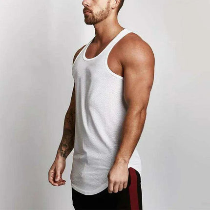 Men's Cool-Dry Mesh Gym Tank - Sleek Sleeveless Bodybuilding Vest for Summer - Très Elite