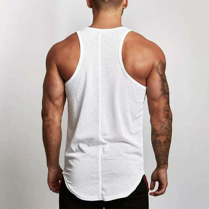 Men's Cool-Dry Mesh Gym Tank - Sleek Sleeveless Bodybuilding Vest for Summer - Très Elite