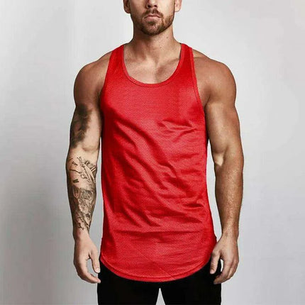 Men's Cool-Dry Mesh Gym Tank - Sleek Sleeveless Bodybuilding Vest for Summer - Très Elite