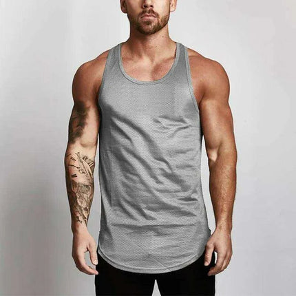 Men's Cool-Dry Mesh Gym Tank - Sleek Sleeveless Bodybuilding Vest for Summer - Très Elite