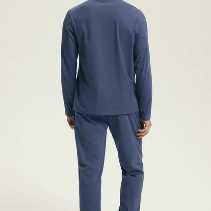 Men's Cotton Pajama Set – Long Sleeve Top & Drawstring Pants - Très Elite