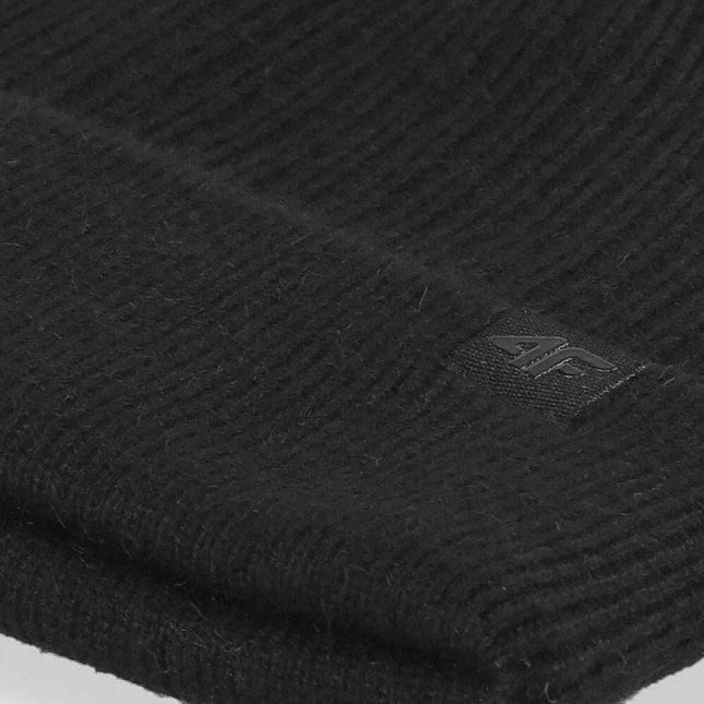 Men's Cozy Double-Layer Beanie with Trendy Turn-Up Cuff by 4F