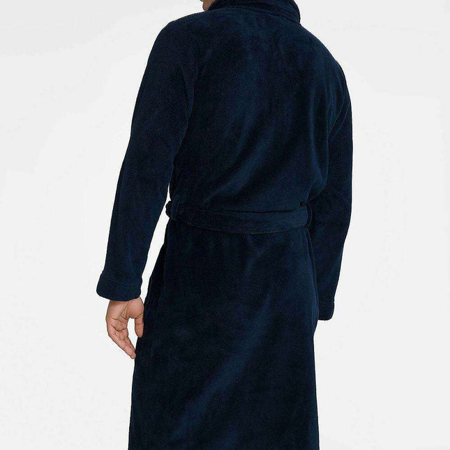 Men's Elegant Two-Tone Classic Bathrobe for Ultimate Comfort